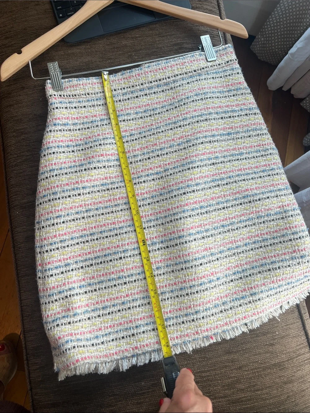 Ann Taylor Pastel Striped Tweed Jacket / Skirt included